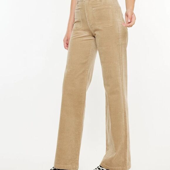 Kancan Saturn Ultra High Rise Wide Leg Corduroy Pants Beige Size 13/30 - Picture 6 of 6